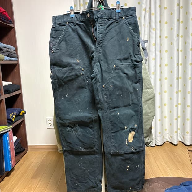 칼하트 B01 더블니 블랙 blk 34x30