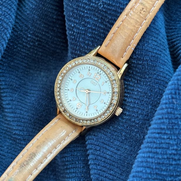 vintage ost leather band watch