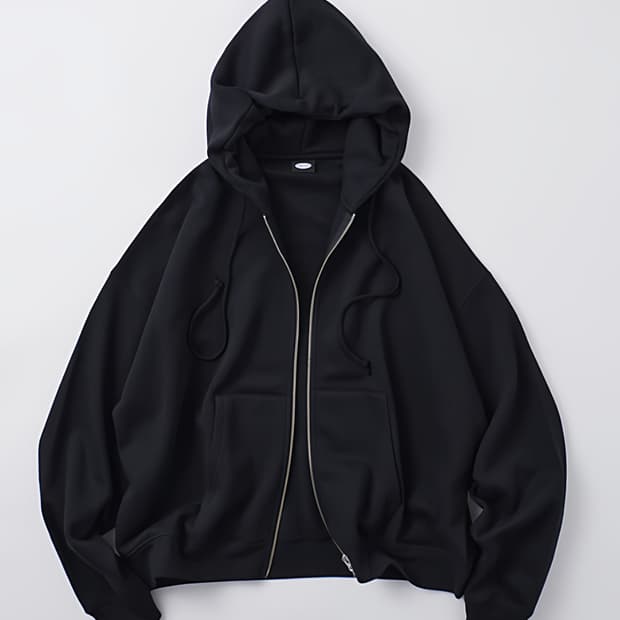 프릭스스토어 12온즈 오버핏 후드집업(블랙)