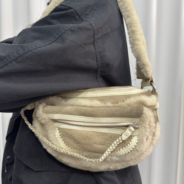 tosca blu fur design bag