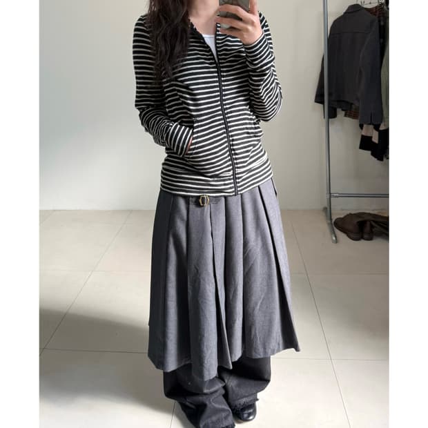 빈티지 후드 집업