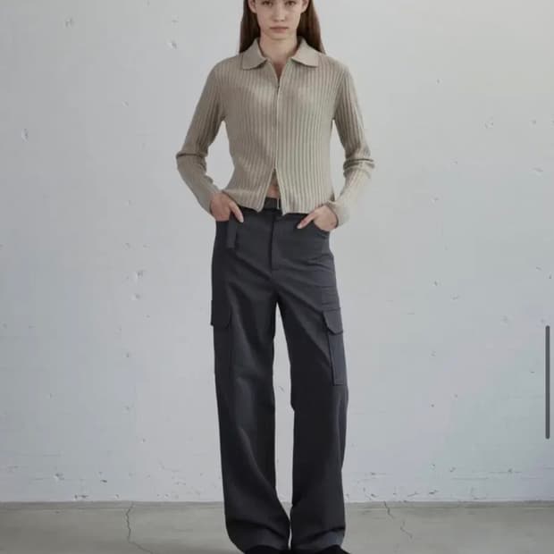 새상품, 택O)블루브릭 cargo slacks 차콜