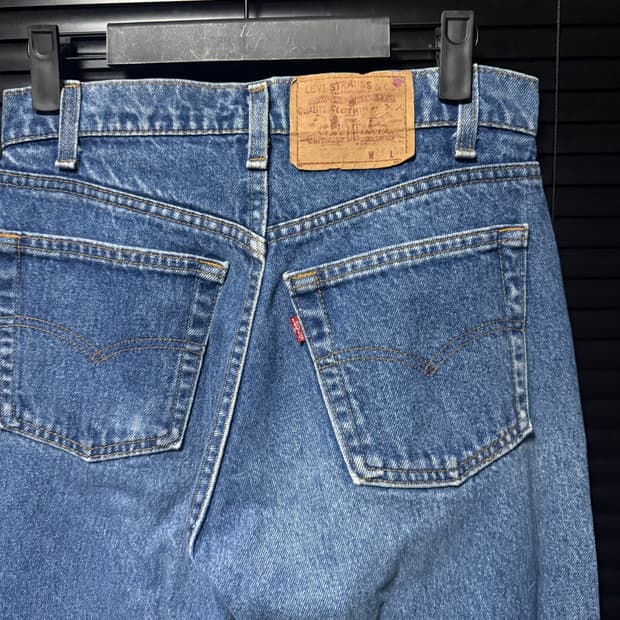 리바이스 505-0217 90‘s 빈티지 워싱 데님 진청 워크 팬츠 29