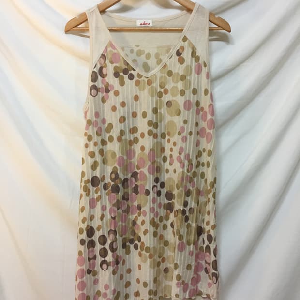 도트 레이어드 언발란스 원피스