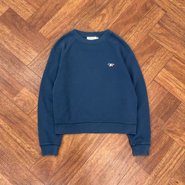 여성용 XS 메종키츠네 맨투맨 티셔츠 