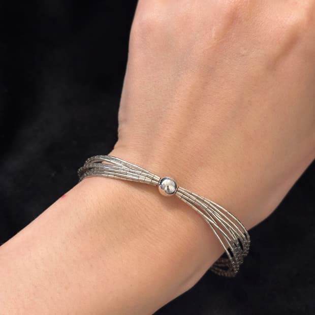 80~90s Liquid Multi Strand Ball 925silve