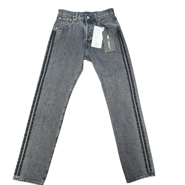 언더커버 리바이스 501 GIZ 데님 진 청바지 블랙