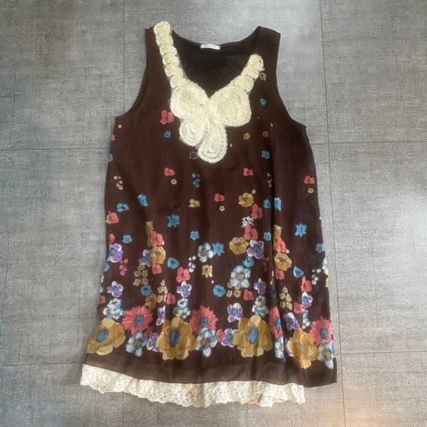 일본빈티지 Petiteflute 하구미모리걸 달천깔페어리 보헤미안원피스