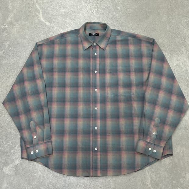 DNSR 디엔에스알 오버사이즈 체크셔츠 핑크 L