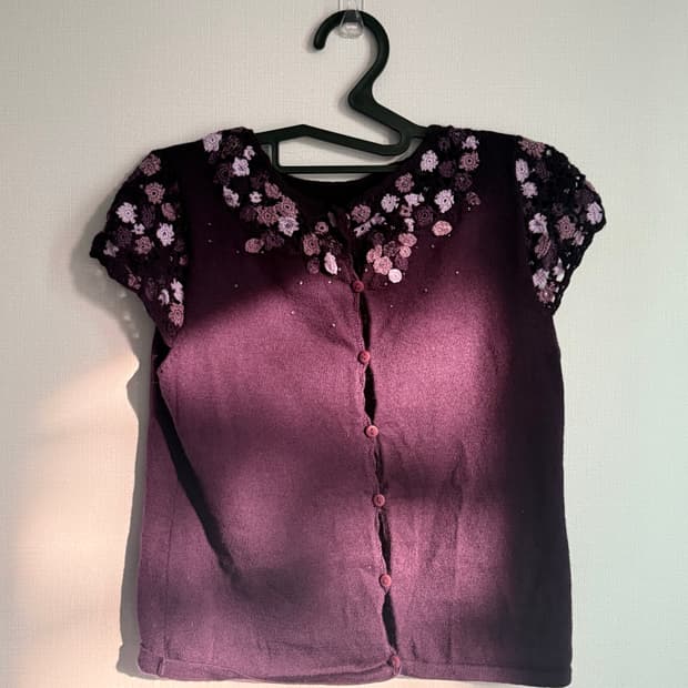 빈티지 니트 반팔 