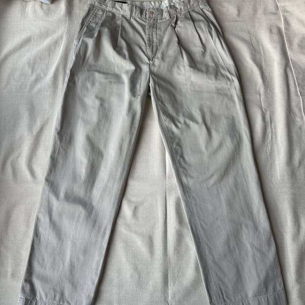 폴로 투플리츠 치노 팬츠 34x34 