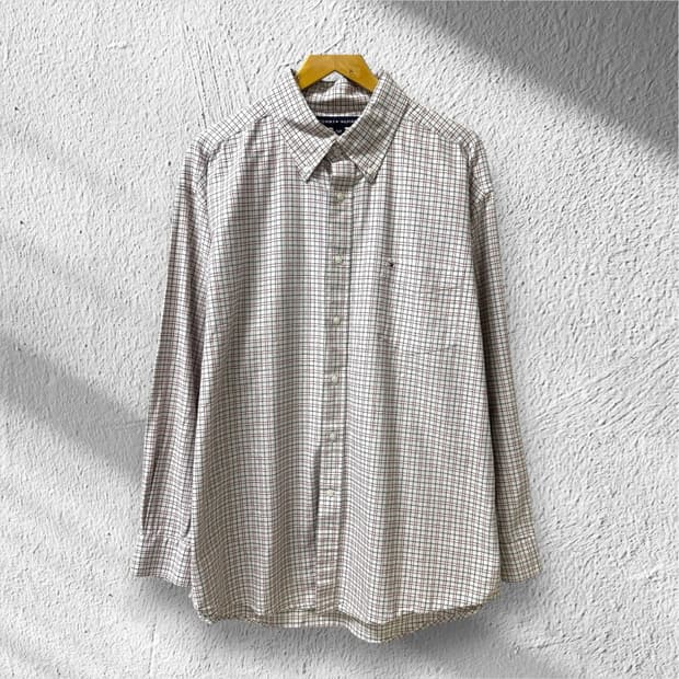 (2XL)타미체크셔츠-Y403