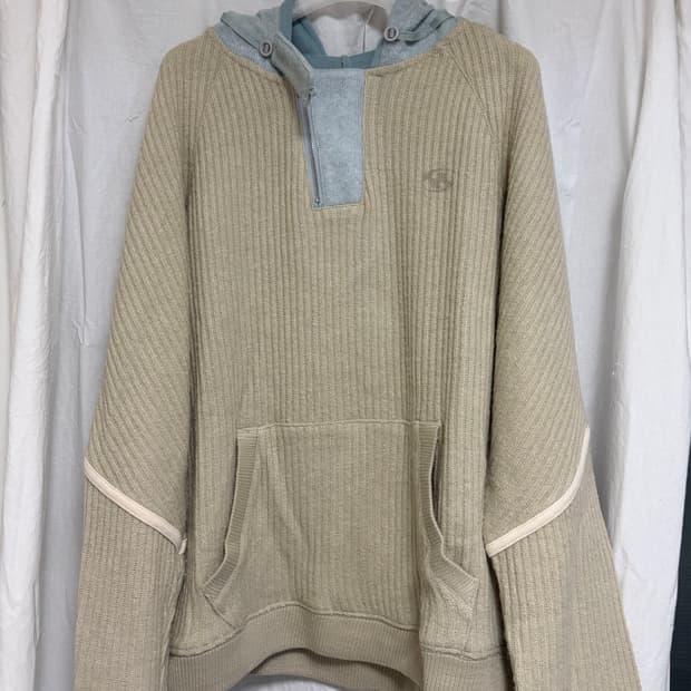 산산기어 Gear Ribbed Hoodie Knit