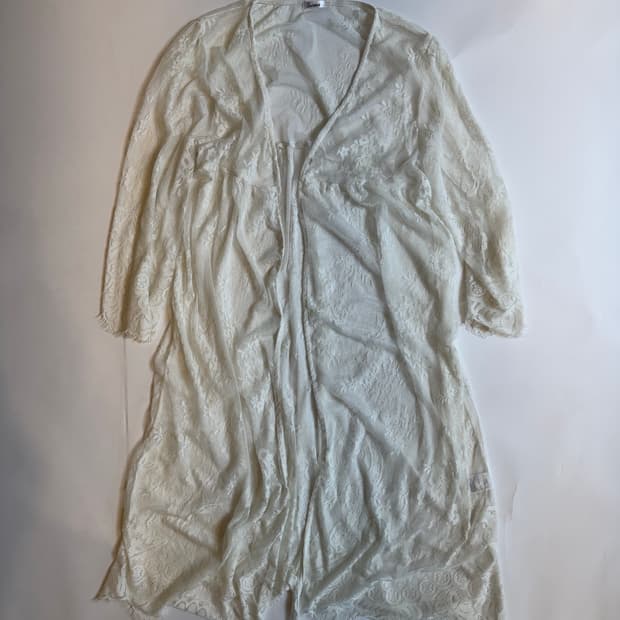 Floral Sheer Lace Long Cardigan