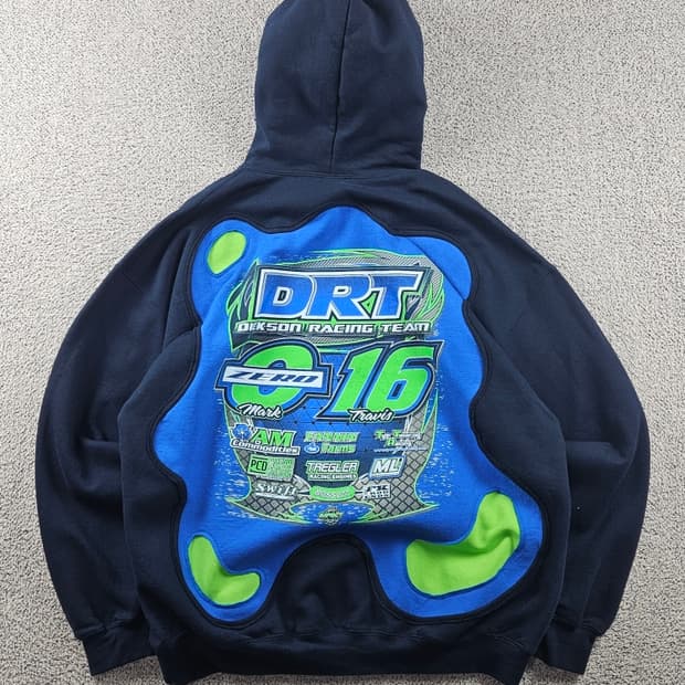 길단 X 나이키 아플리케 커스텀 후드 티셔츠 ( XL ) / 10693