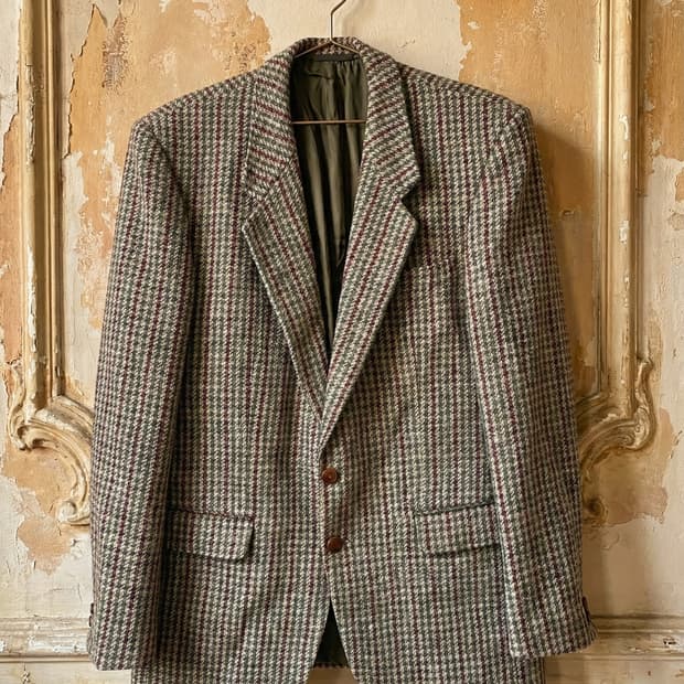  해리스 트위드 헤링본 자켓