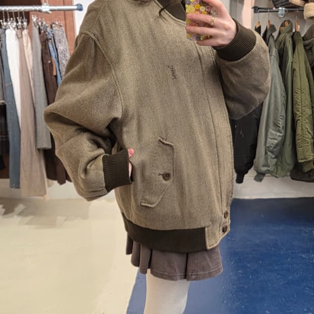 90-00s YSL 입생로랑 울 블루종 자켓