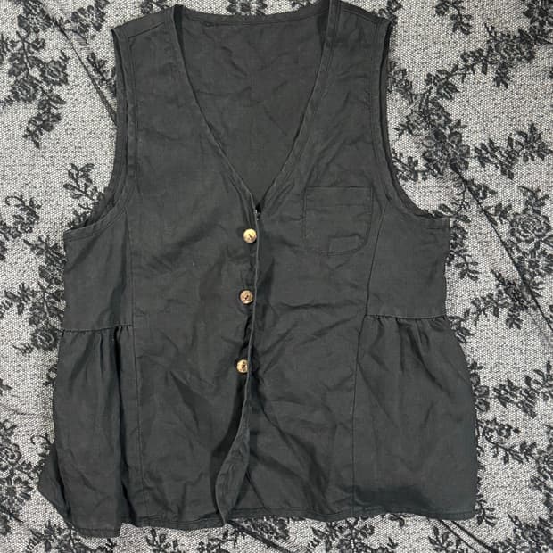 모리걸 무드 린넨 베스트