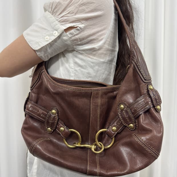 coach leather hobo hand bag