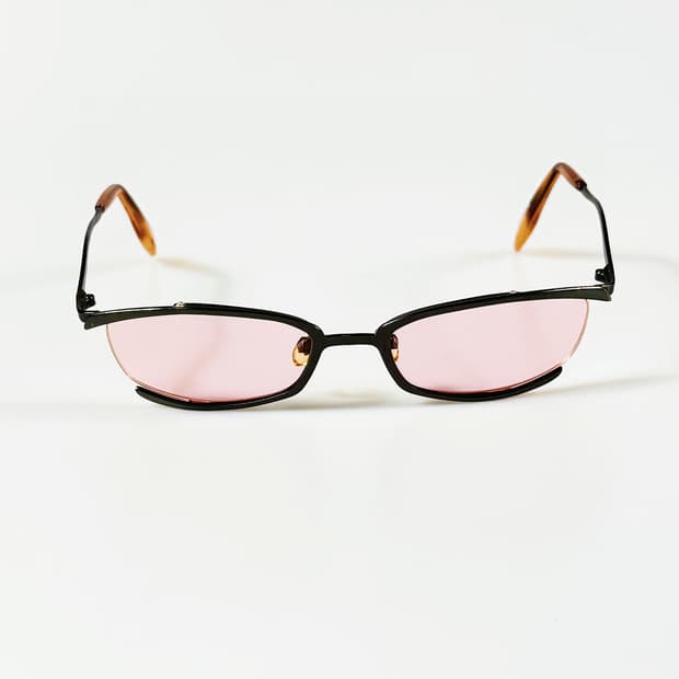 90s UNOSOLEIL 슬림 스퀘어 메탈 틴트 빈티지 선글라스