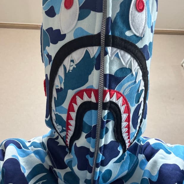 베이프 샤크후드집업 abc블루 xl