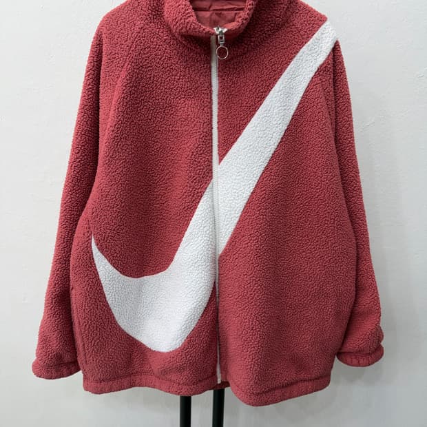 정품) 나이키 여성 쉐르파 리버시블 플리스 자켓 M