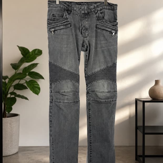 발망 Panel Biker jeans
