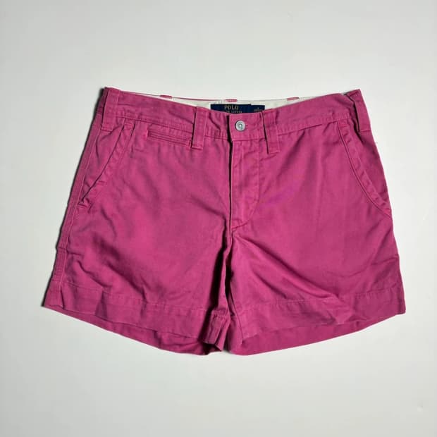 폴로 랄프로렌 포니 자수 핑크 치노 반바지 R1589