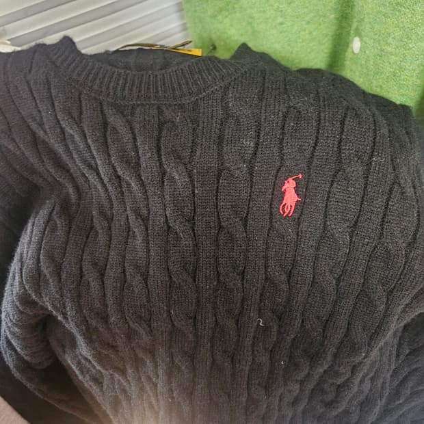 폴로 꽈배기 니트