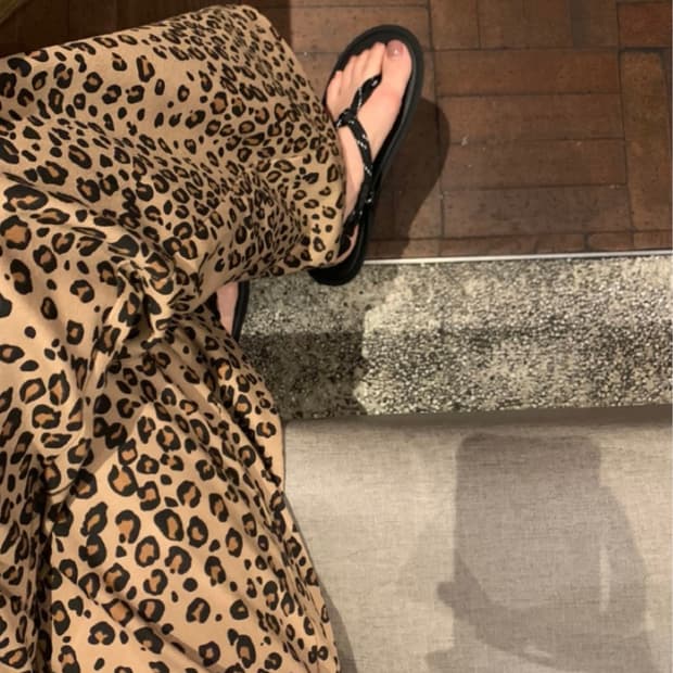 레오파드 팬츠