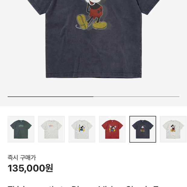디스이즈네버댓 x 디즈니 미키마우스 클래식 티셔츠 네이비