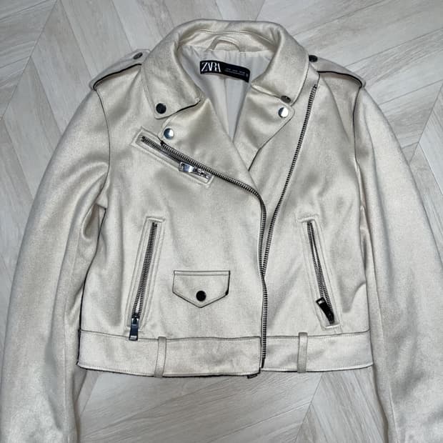 자라 zara 벨벳 레더자켓