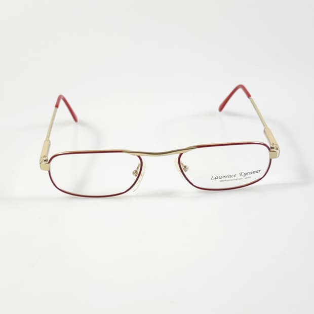 90s Laurence Eyewear 골드 슬림 스퀘어 빈티지 안경