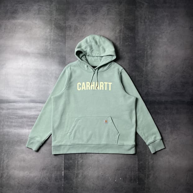 CARHARTT 칼하트 빈티지 라이트 그린 후드티 A00854