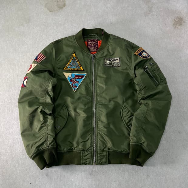 100 아메리칸 빈티지 패치워크 MA-1 자켓