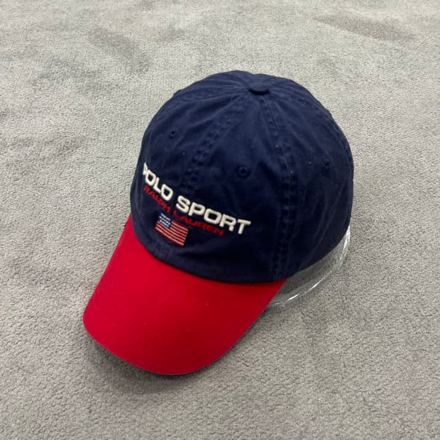 폴로 랄프로렌 스포츠 성조기 포니 배색 볼캡
