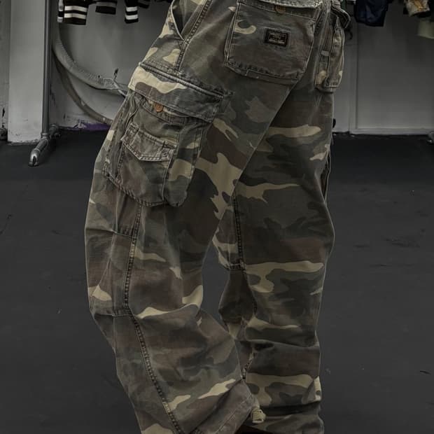 아베크롬비 카모 카고팬츠