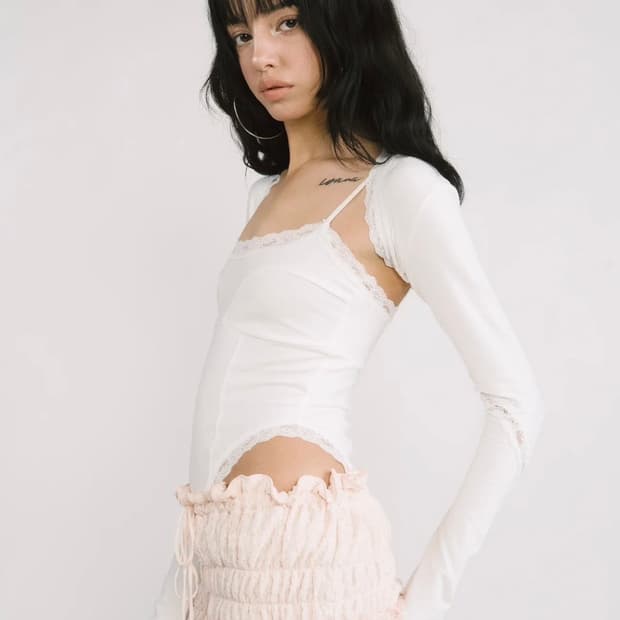 새상품) 쓰리타임즈 에블린 볼레로 화이트 M