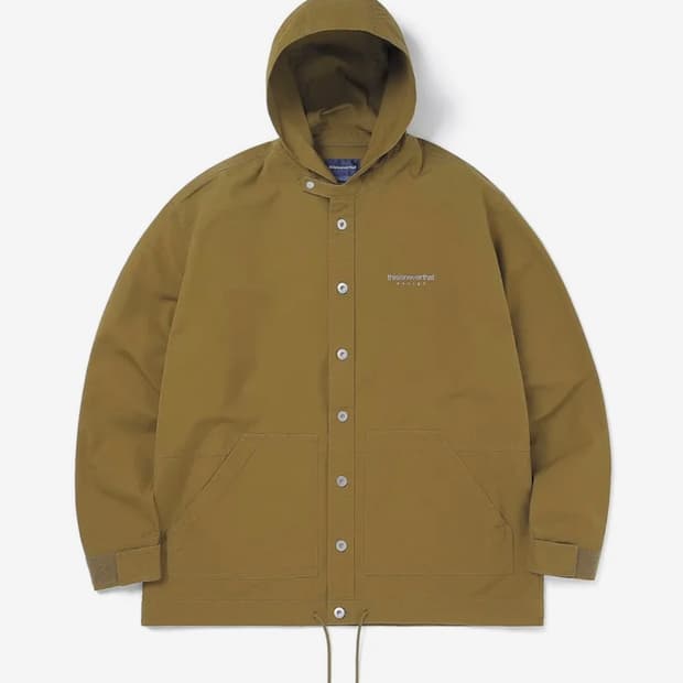 디스이즈네버댓 L-Logo Hooded Shirt Coyote