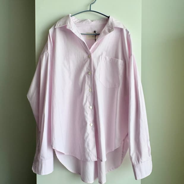 [으네 드레스] 루즈핏포켓셔츠 솜사탕 핑크 F