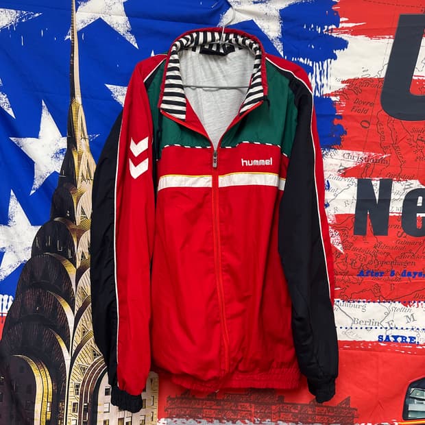 험멜 올드스쿨 레어템 오버핏 바람막이 2XL110