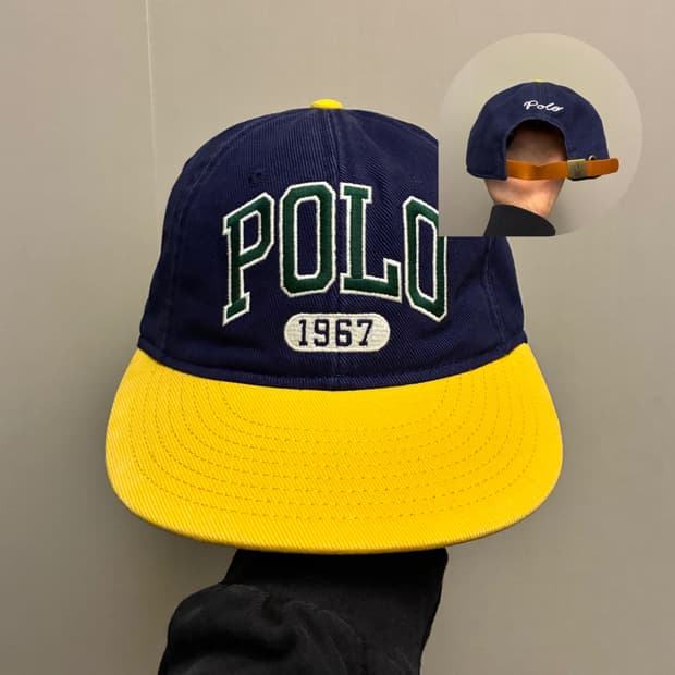 (F)POLO 폴로랄프로렌 트윌 1967 로고 투톤 볼캡 모자 폴로모자
