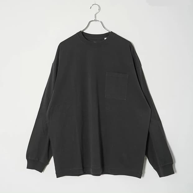 나나미카 OOAL 롱슬리브 포켓 긴팔 티셔츠 차콜