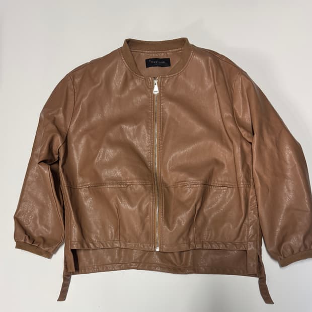 여성 헤이린뉴욕 23년도 페이크 레더 봄버 자켓 F