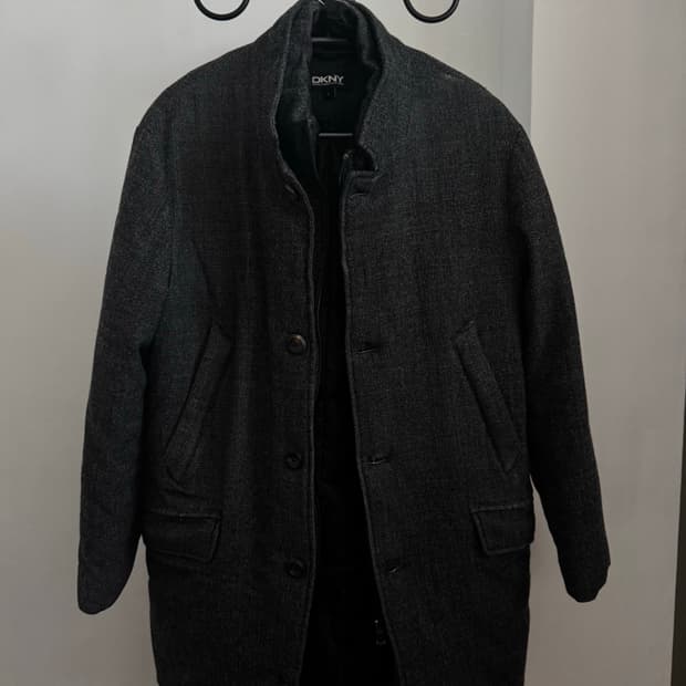 DKNY padded coat gray