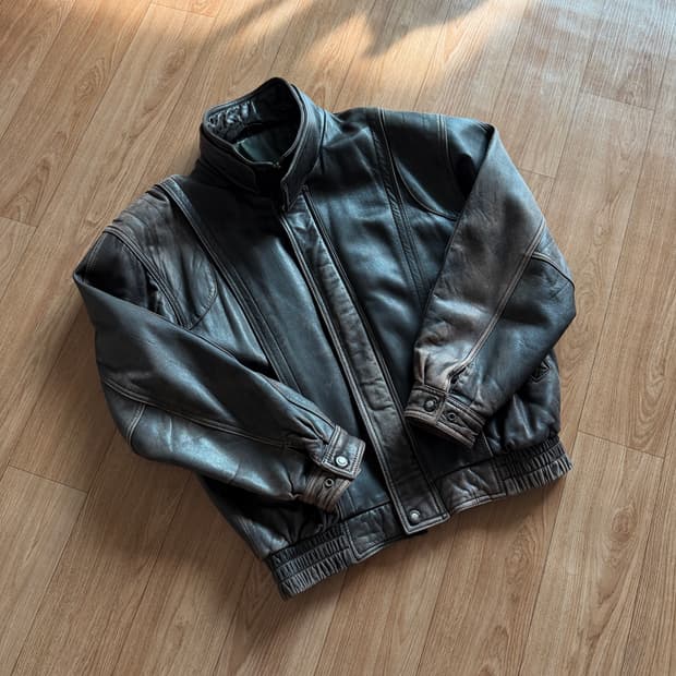 빈티지 레더 자켓 (L~XL)
