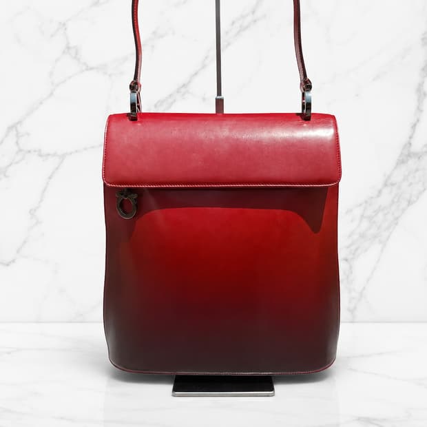 Ferragamo 2008's 페라가모 간치니 옴브레 페이턴트 레더 숄더