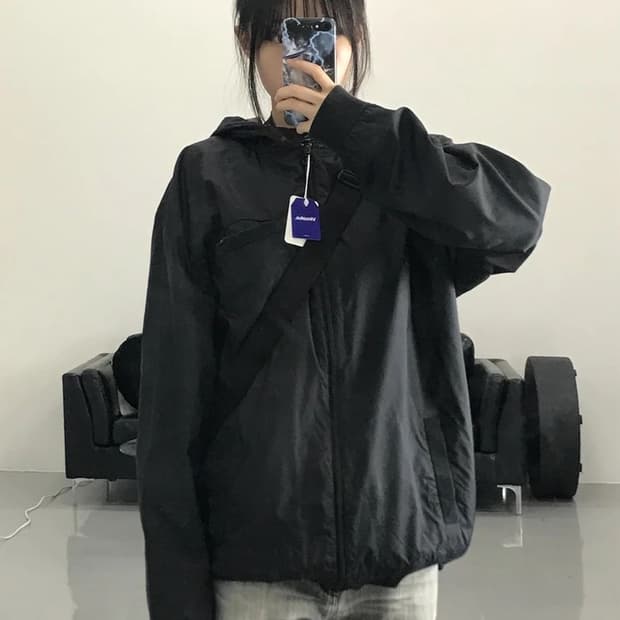 반스 블랙 바람막이