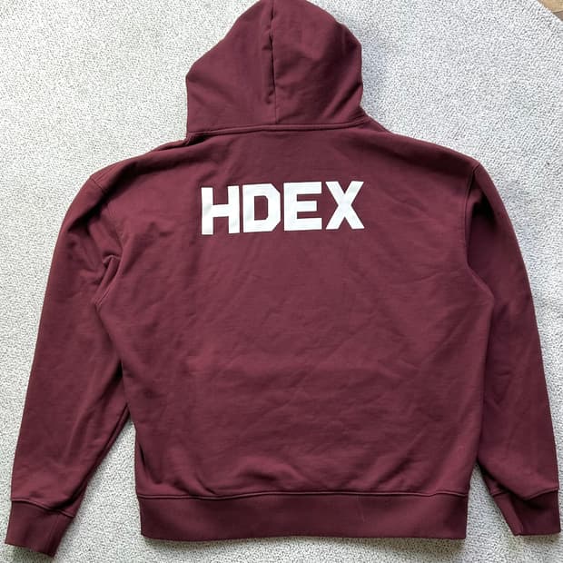 HDEX 에이치덱스 헬스 후드티 운동복 버건디 2XL 110-115