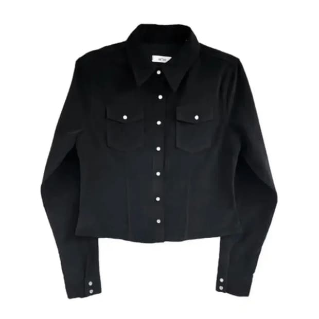 애즈온 제니스 코듀로이 셔츠 블랙